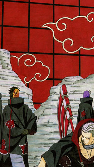 Hidan Tobi Konan Akatsuki Cloud Iphone Wallpaper