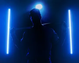 Hidden Man In Blue Wallpaper