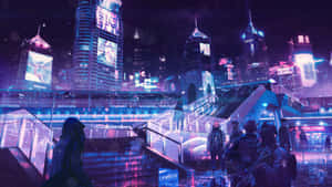 High Above The City, The Future Of Cyberpunk Night City Wallpaper