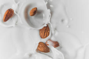 High Angle Shot Almond Milk Wallpaper