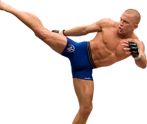 High Kick Georges St-pierre On White Background Wallpaper