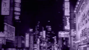 High Res Motion Blur Night City Wallpaper