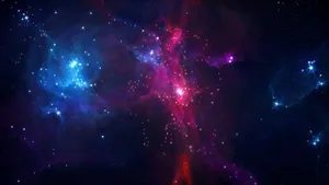 High Res Pink And Blue Stars Wallpaper