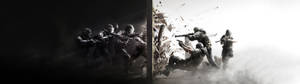 High Resolution Dual Monitor Offense-defense Wallpaper