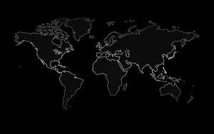 High Resolution World Map Silver Country Outlines Wallpaper
