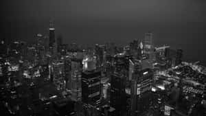 High-rise Buildings In Seattle Black And White Wallpaper