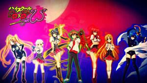 High School Dxd Characters Together In A Lineup Wallpaper