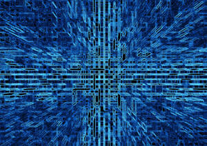 High Tech Blue Texture Wallpaper