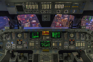 High-tech Control Systems At Nasa Houston Wallpaper