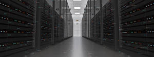 High-tech Data Center Room Wallpaper