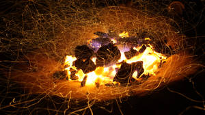 High Temperature Coal Fire Wallpaper