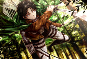 Highly Detailed Close-up Of Levi Ackerman In Attack On Titans Wallpaper
