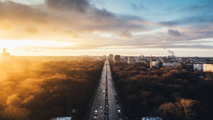 Highway Trees View Uhd Wallpaper