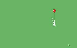 Hilarious Floating Cat Wallpaper