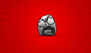 Hilarious Meme Face In Red Wallpaper