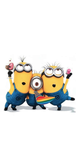 Hilarious Minion Trio Wallpaper