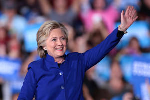 Hillary Clinton Hand Waving Wallpaper