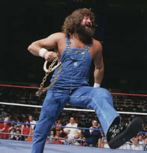 Hillbilly Jim Wrestling Action Wallpaper