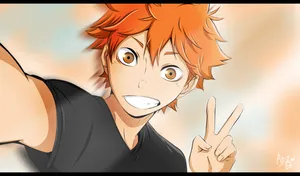 Hinata Shouyou Taking Flight Wallpaper