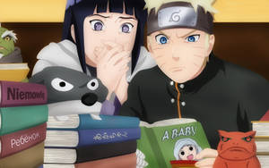 Hinata Studying With Naruto Wallpaper