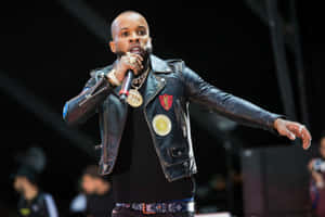 Hip Hop Artist Performance Leather Jacket Wallpaper