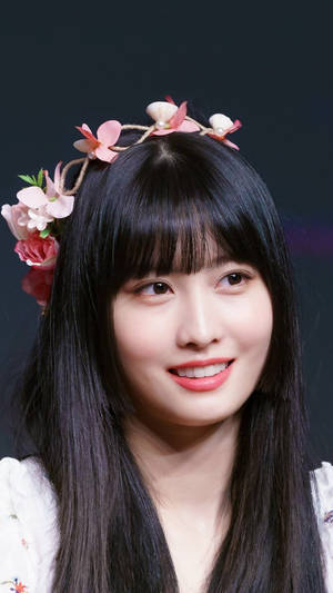 Hirai Momo With Flower Crown Wallpaper