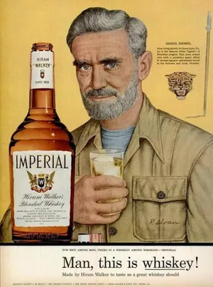 Hiram Walker Imperial American Whiskey Ad Poster Wallpaper