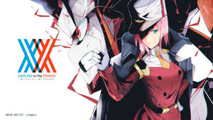 Hiro And Zero Two, The Star Crossed Lovers Of 'darling In The Franxx' Wallpaper