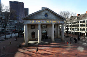 Historic Quincy Market Near Faneuil Hall Wallpaper