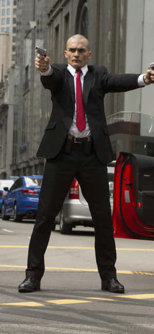 Hitman Agent 47 In The Road Wallpaper