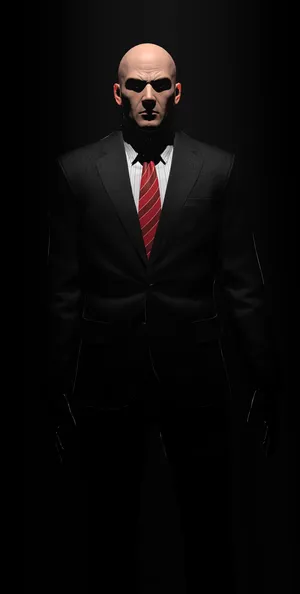 Hitman Agent 47 Staring From The Dark Wallpaper