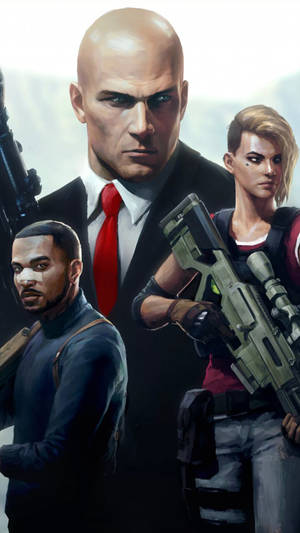 Hitman Phone Characters Wallpaper