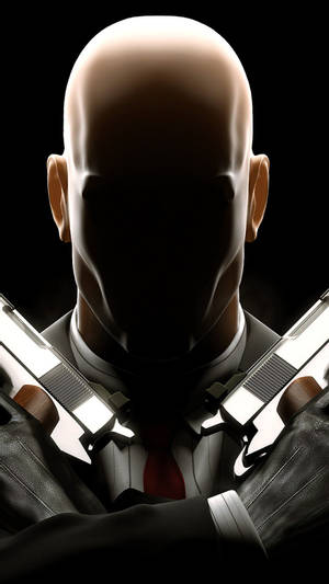 Hitman Phone Shadowed Face Wallpaper