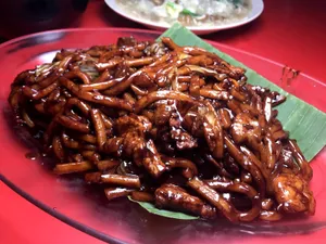Hokkien Mee On Transparent Plate Wallpaper