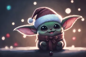 Holiday Groguin Santa Hat Wallpaper