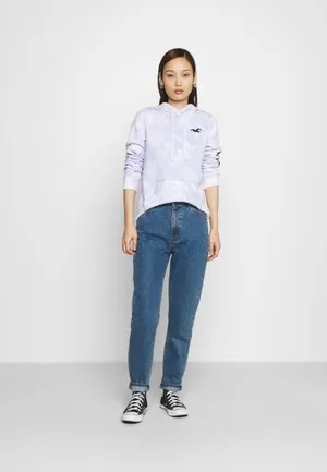 Hollister Faded White Purple Hoodie Wallpaper