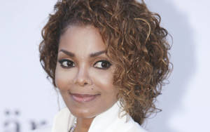 Hollywood Superstar Janet Jackson In White Wallpaper