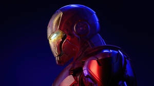 Holographic Side Profile Iron Man Superhero Wallpaper