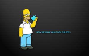 Homer Simpson Apple Bite Wallpaper