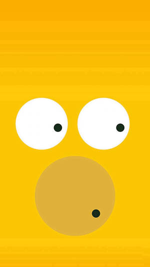 Homer Simpson Funny Face Parts Wallpaper