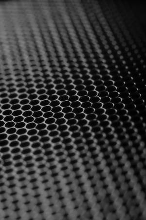 Honeycomb Black Metal Wallpaper