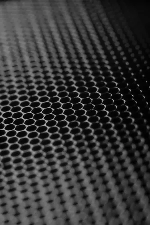 Honeycomb Black Metal Wallpaper