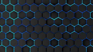 Honeycomb Blue Lining Wallpaper