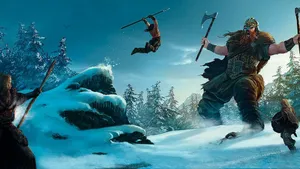 Honor The God Odin And Your Norse Ancestry With This Powerful Viking Giant. Wallpaper