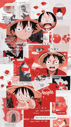 Hopeless Romantic Luffy Aesthetic Wallpaper