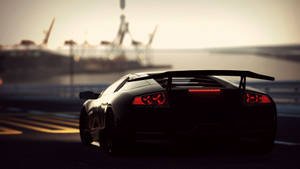 Horizon Black Lamborghini Wallpaper