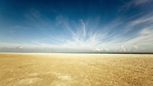 Horizon From The Barren Desert Wallpaper