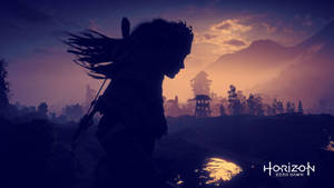 Horizon Zero Dawn Aloy Silhouette Wallpaper