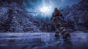 Horizon Zero Dawn Nighttime Screenshot Wallpaper