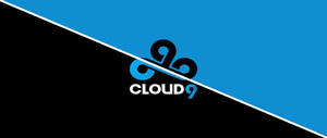 Horizontally Cut Cloud9 Logo Wallpaper